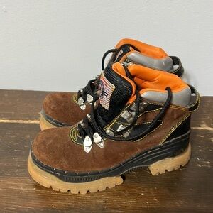 Jump Brown Leather Hiking Trail Shoes  Womens Size 6.5